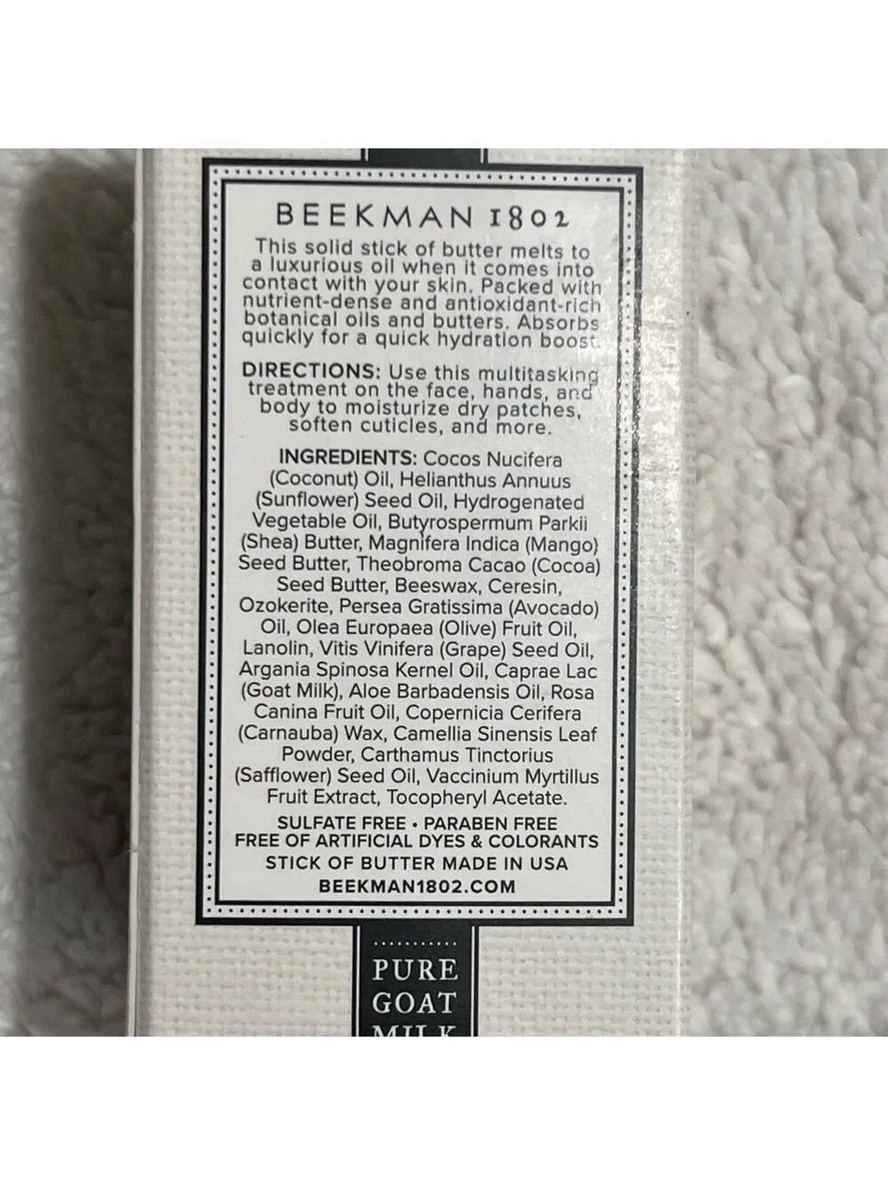 NIB Beekman 1802 Gift Set 6 PC Pure Goat Milk Body Cream Soap Bars Facial Bars